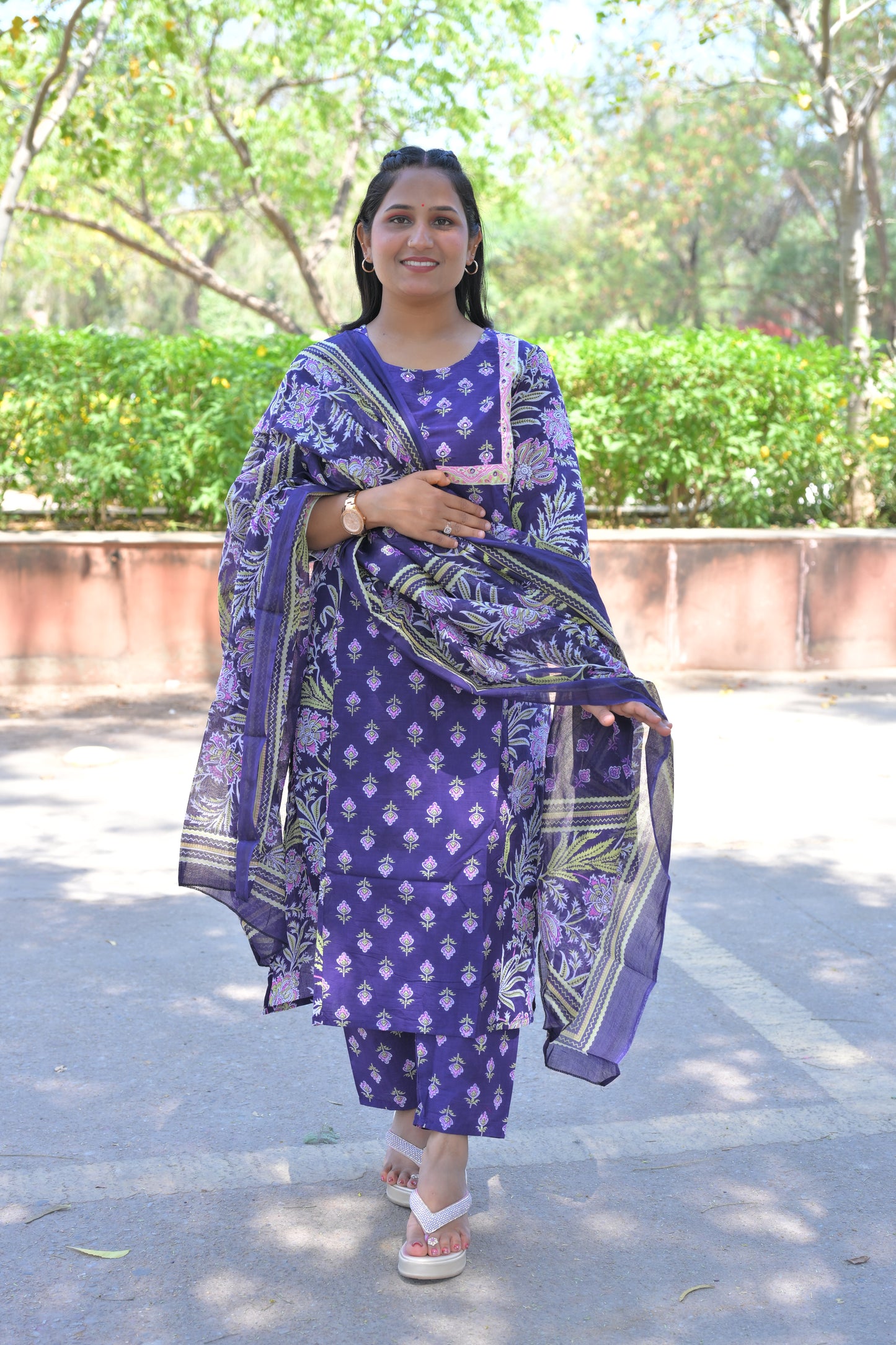 Pure Fine Cotton Fabric Kurti With Pant