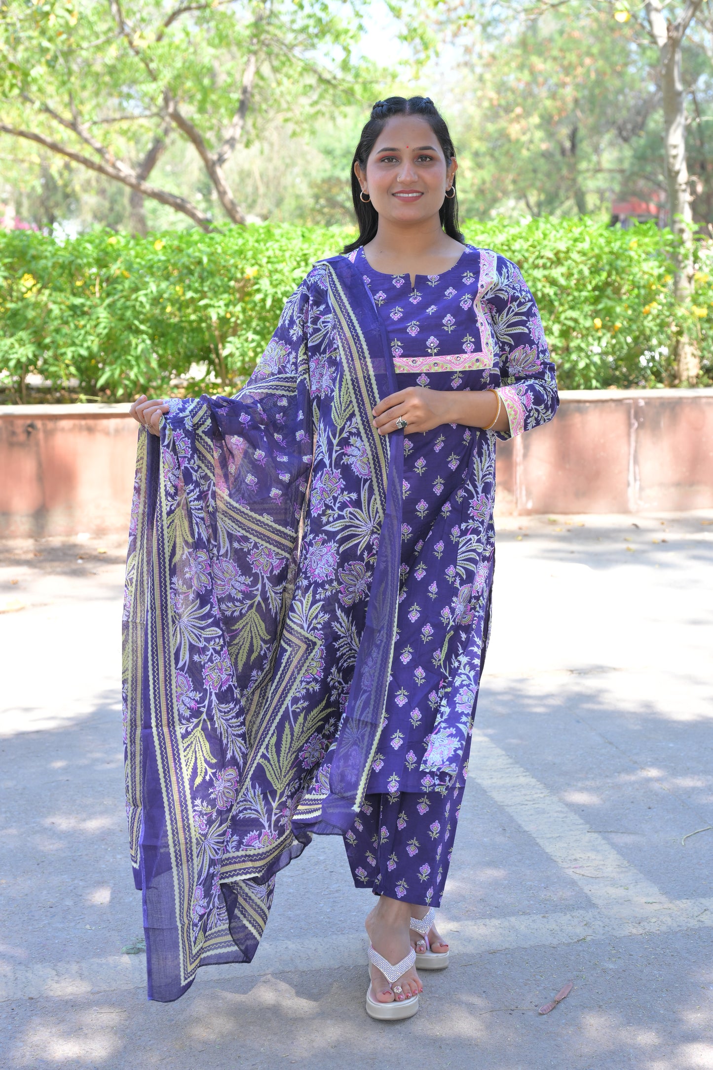 Pure Fine Cotton Fabric Kurti With Pant
