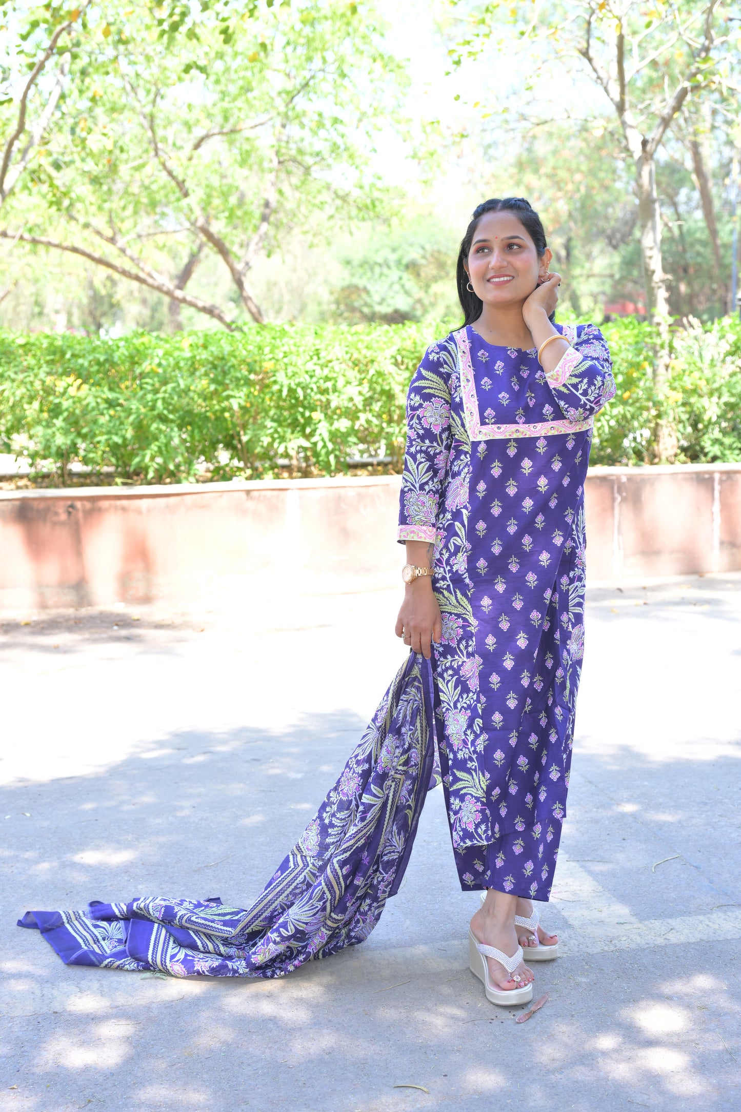 Pure Fine Cotton Fabric Kurti With Pant