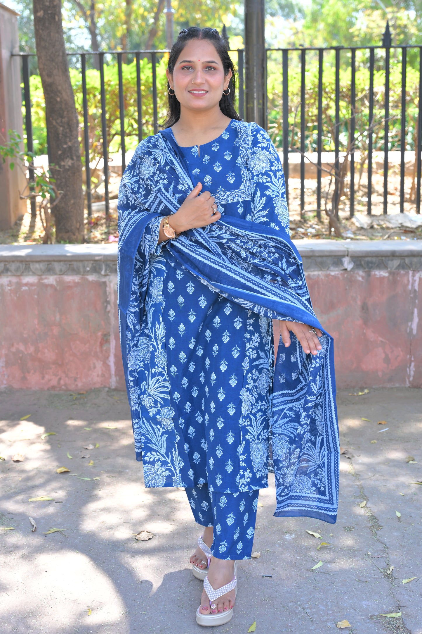 Pure Fine Cotton Fabric Kurti Pith Pant