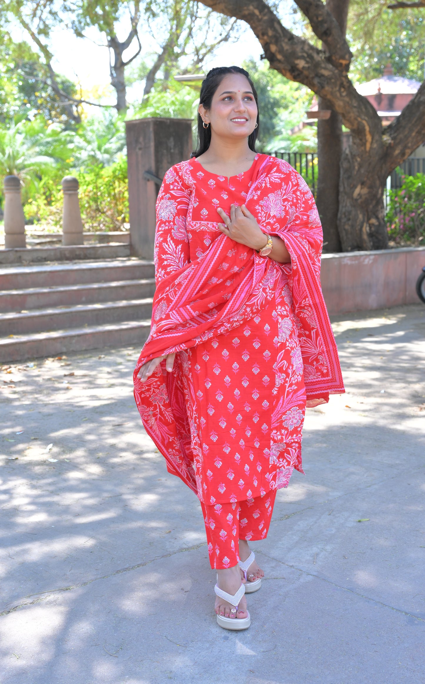 Pure Fine Cotton Fabric Kurti With Pant