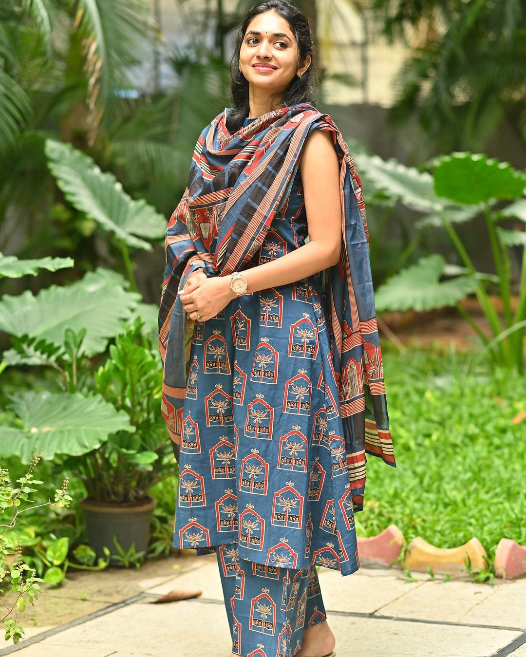 Ajrakh Printed A-Line Kurti