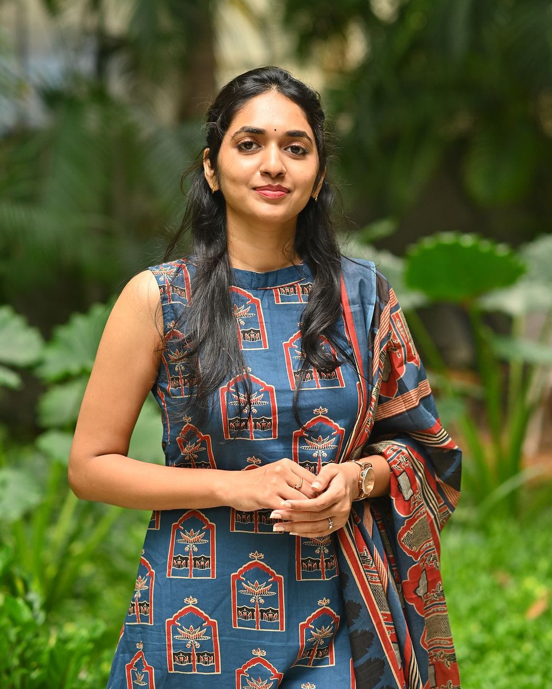 Ajrakh Printed A-Line Kurti