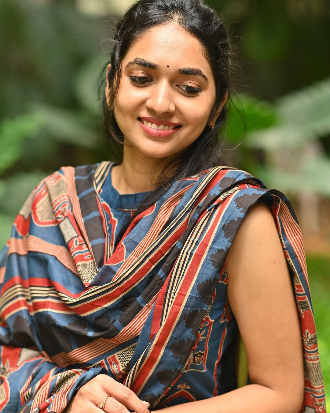 Ajrakh Printed A-Line Kurti