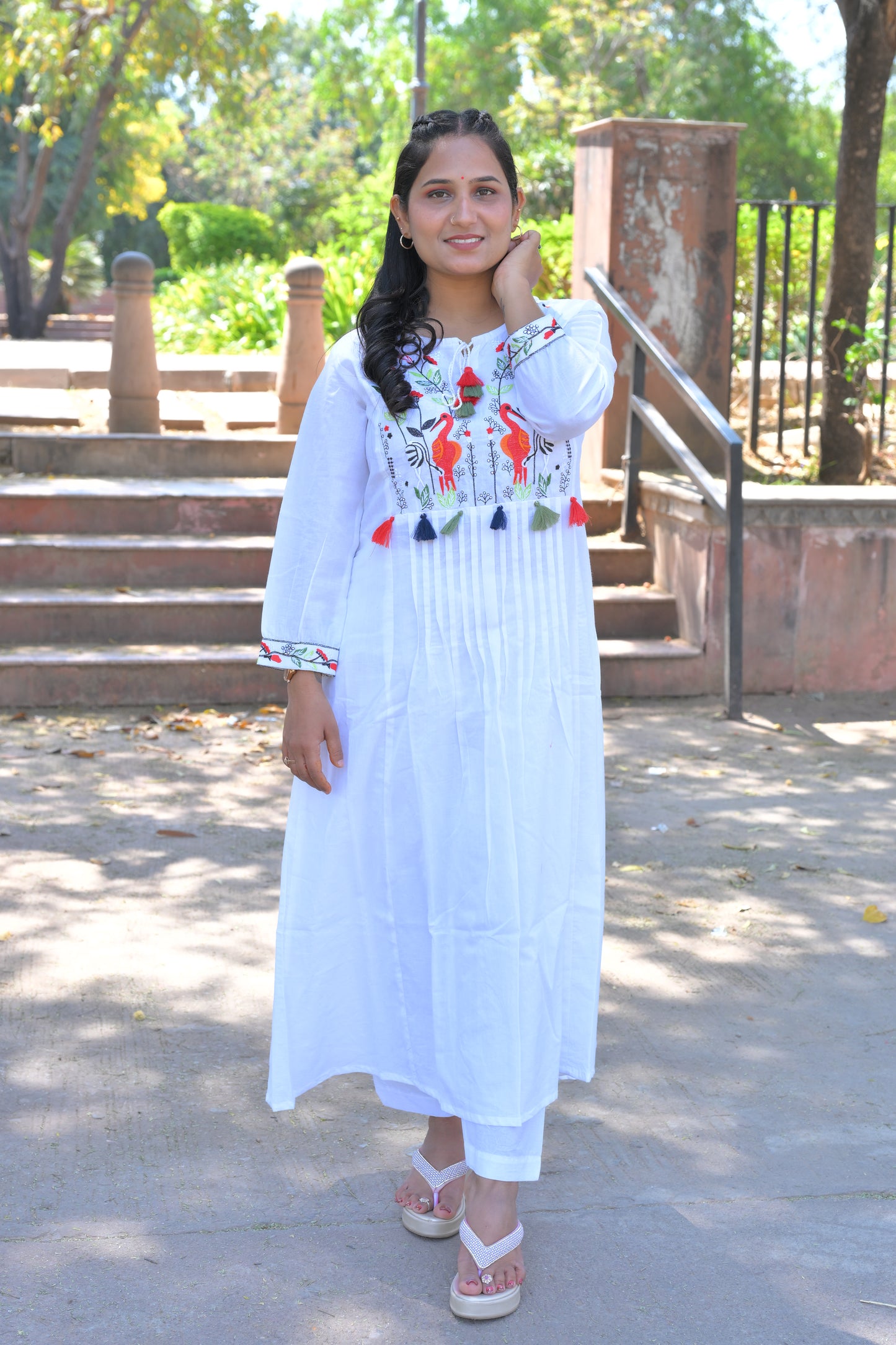 Embroidery Work Kurti With Pant