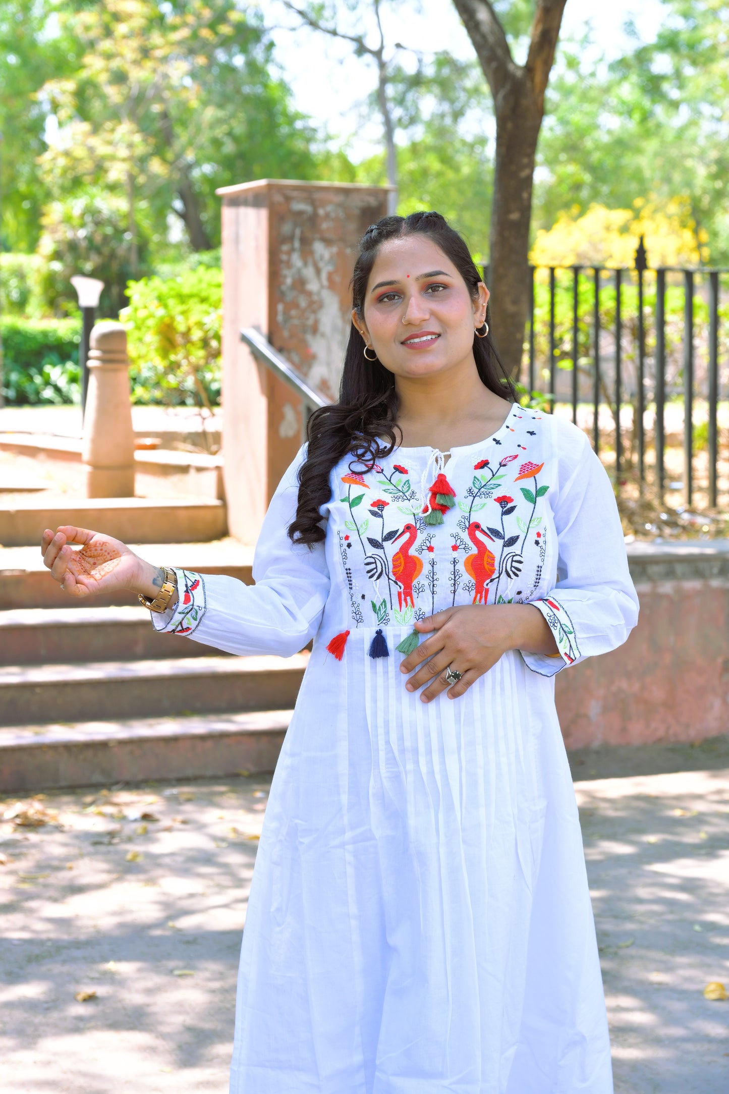 Embroidery Work Kurti With Pant