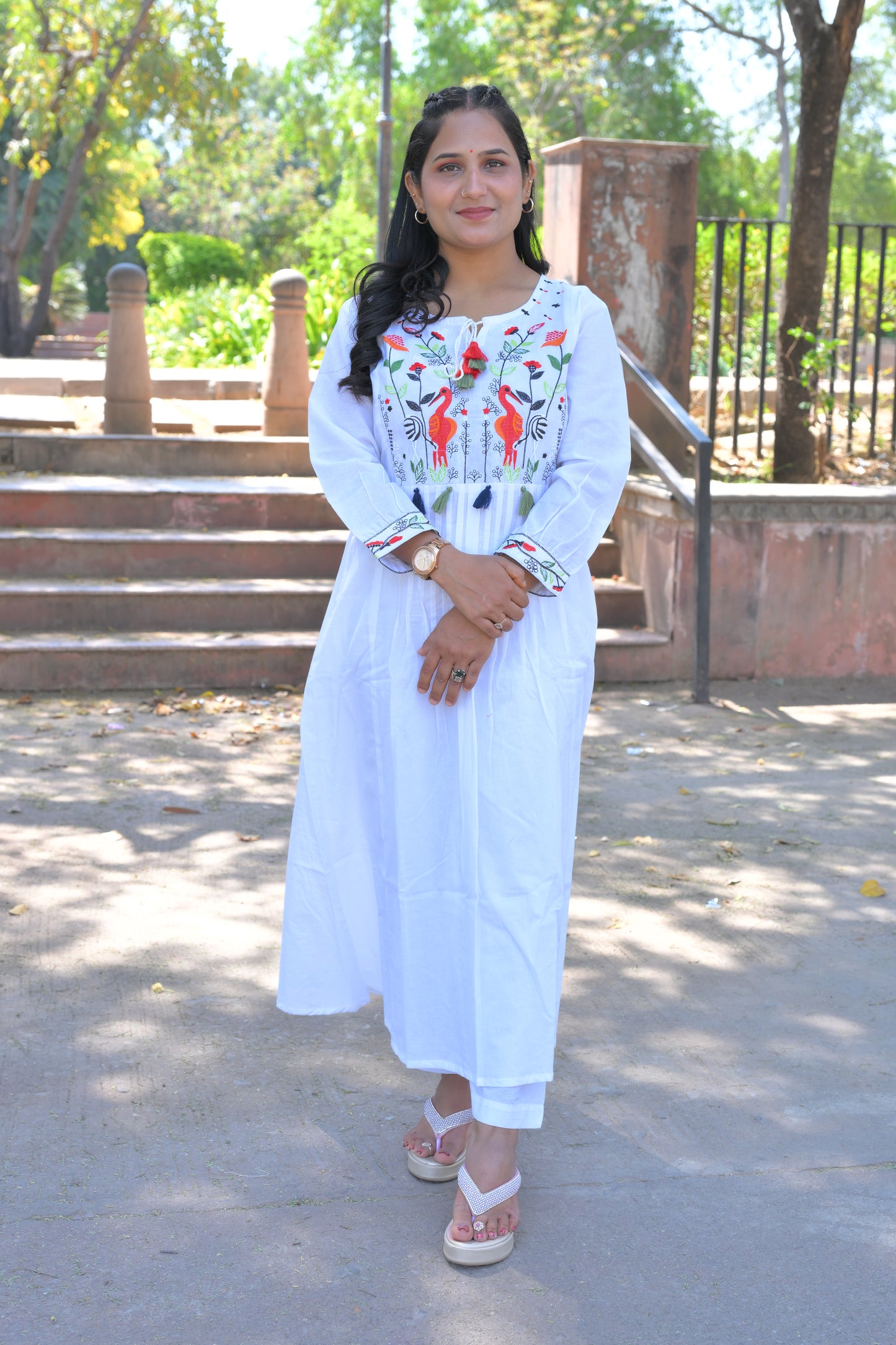 Embroidery Work Kurti With Pant
