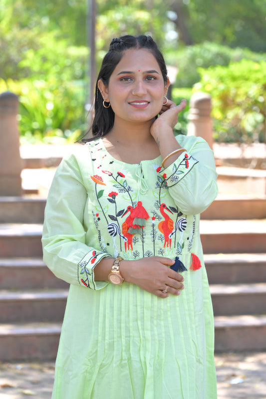 Embroidery Work Kurti With Pant