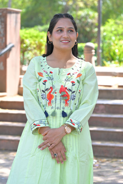 Embroidery Work Kurti With Pant