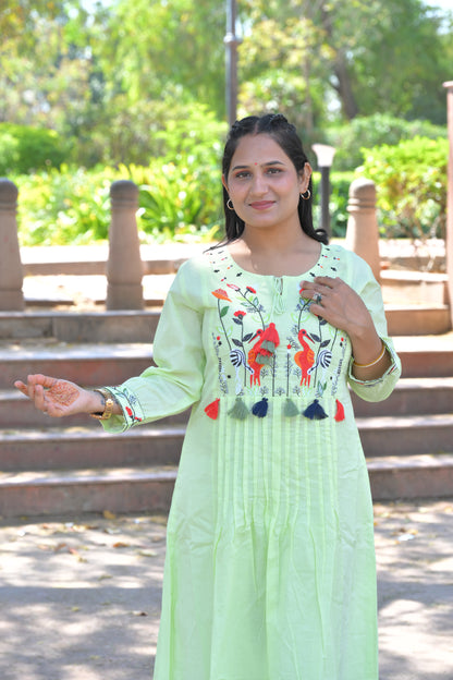 Embroidery Work Kurti With Pant