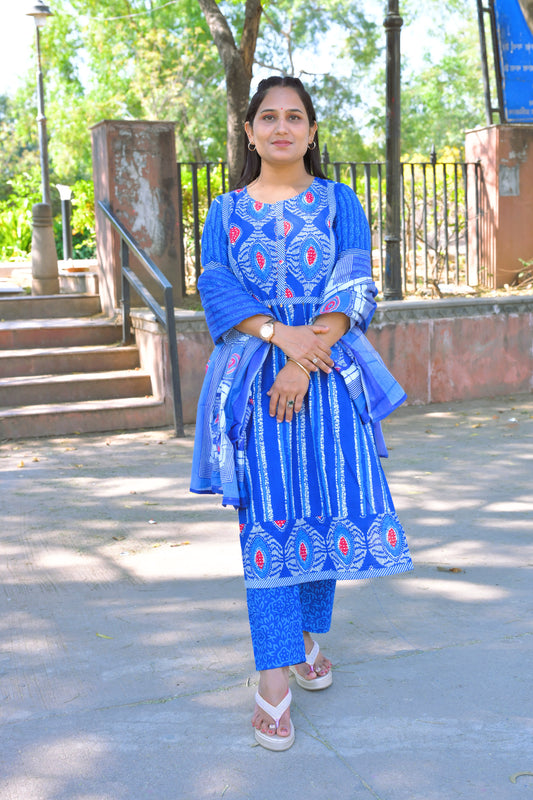 Pure Pine Cotton Fabric Kurti With Pant