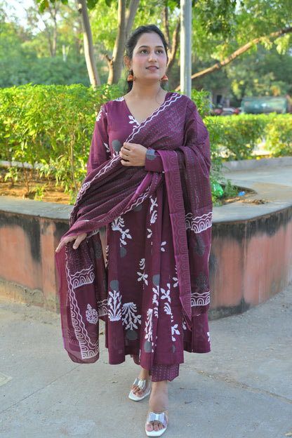 Angrkha Style Anarkali Set