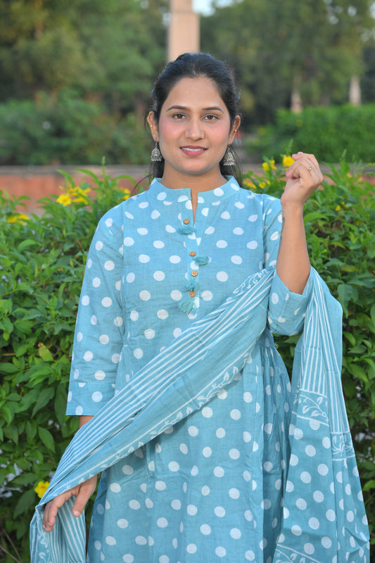 Straight Kurti With A Line Style Set