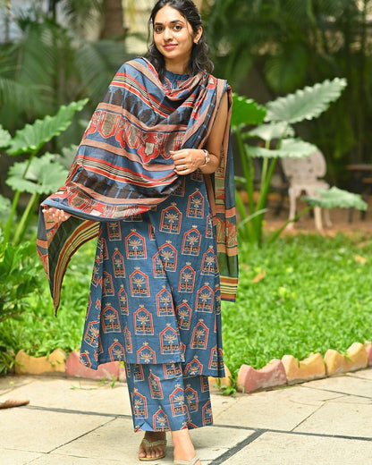 Ajrakh Printed A-Line Kurti